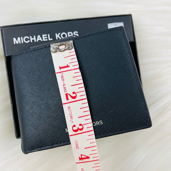 Michael Kors Andy Slim Billfold Wallet Black Saffiano Leather Gift Box - Picture 8 of 9